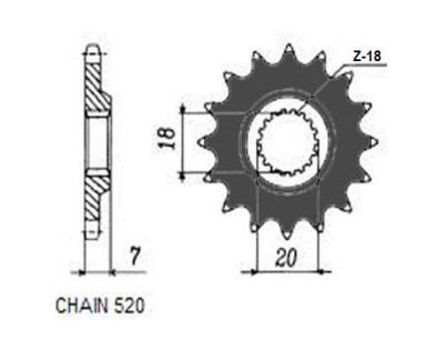 ZBATKA NAPDOWA PRZD MOTO. SUNSTAR