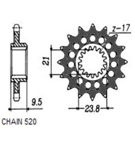 ZBATKA NAPDOWA PRZD MOTO. SUNSTAR