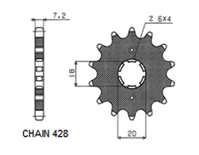 ZBATKA NAPDOWA PRZD MOTO. SUNSTAR