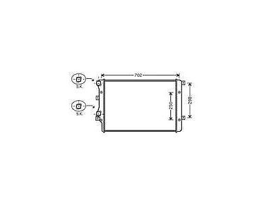 RADIATORE ACQUA AUDI 3 1,9 TDI
