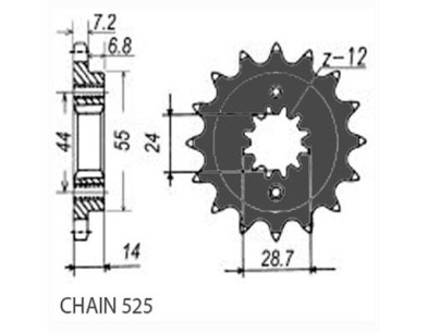 ZBATKA NAPDOWA PRZD MOTO. SUNSTAR